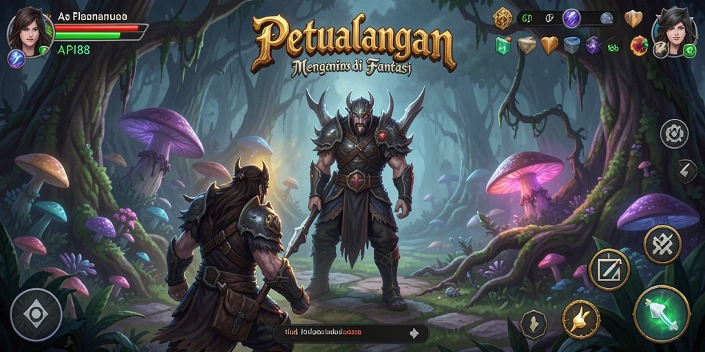 Tampilan menakjubkan dalam gameplay penuh petualangan.