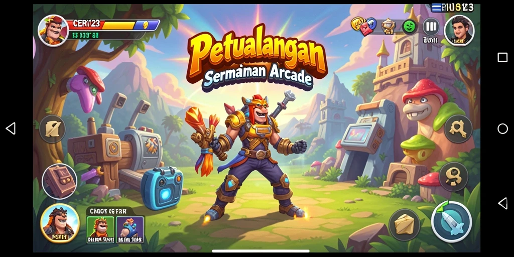 Screenshot CERI123 menampilkan aksi seru dari gameplay arcade yang mendebarkan.