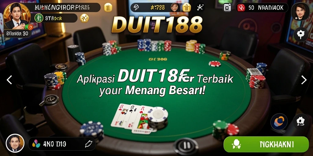 Gameplay seru dalam aplikasi poker DUIT188 dengan visual yang menawan.