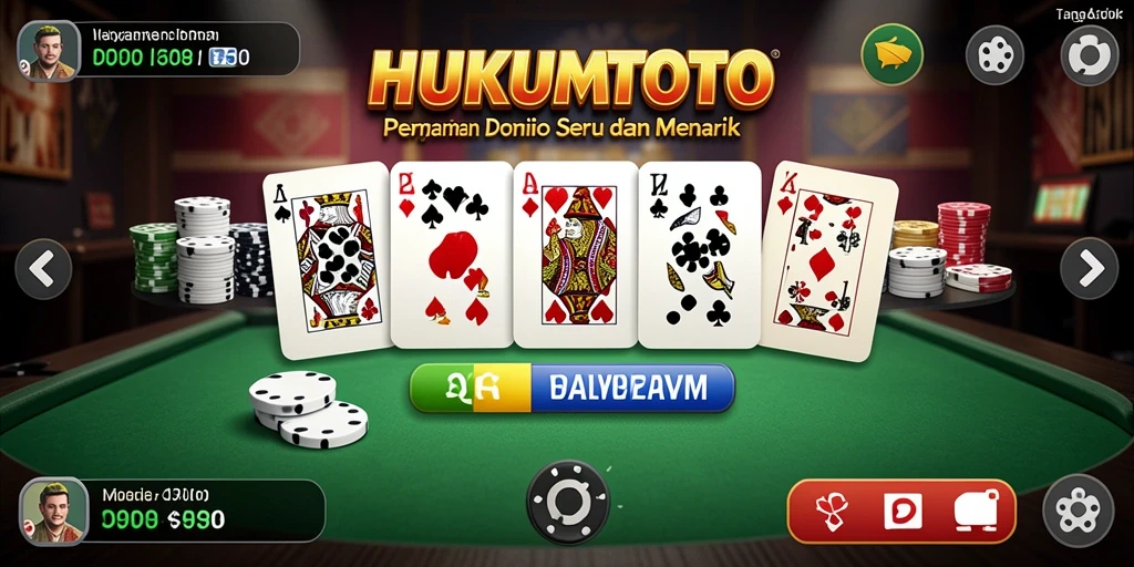 Tangkapan layar HUKUMTOTO yang menampilkan pemain sedang berkompetisi dalam permainan Domino.