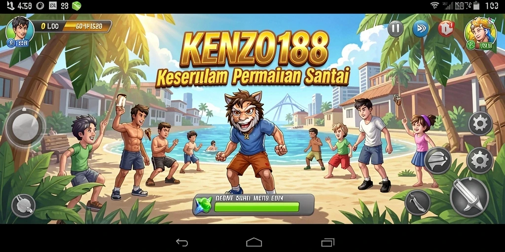 Tangkapan layar dari gameplay KENZO188 yang menarik dan berwarna-warni.