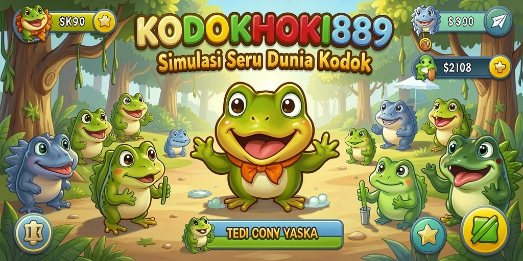 Gameplay seru dalam KODOKHOKI889 dengan karakter kodok yang dinamis.