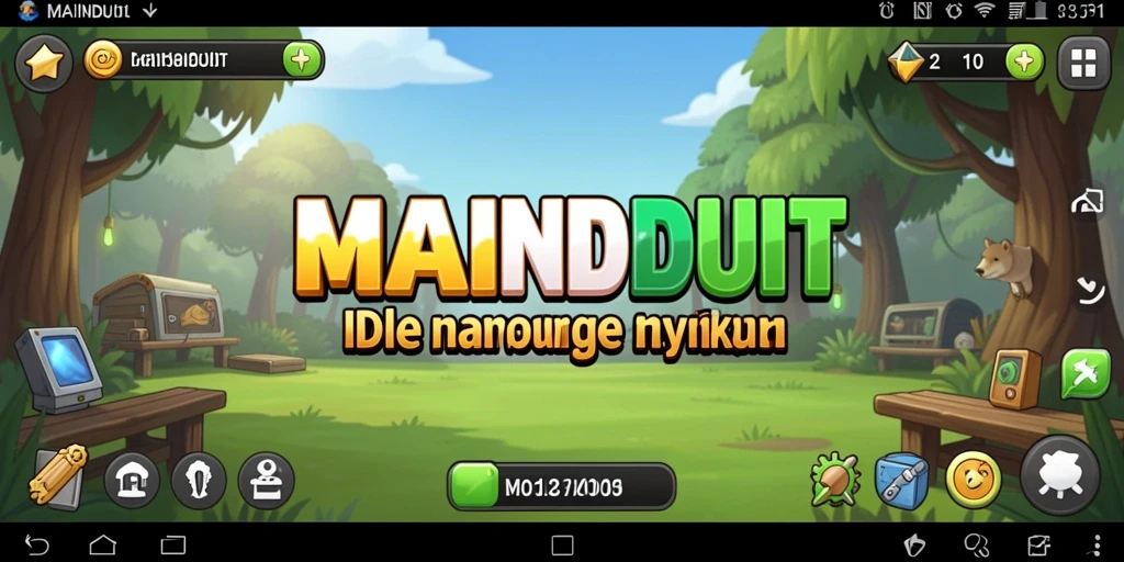 Tampilan gameplay MAINDUIT yang sederhana dan adiktif.