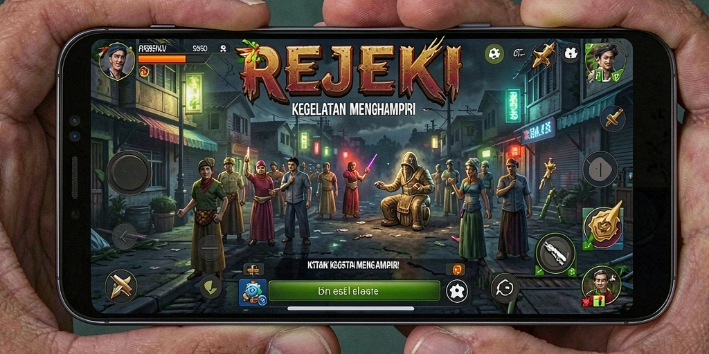 Tampilan gameplay <strong>REJEKI</strong> yang menegangkan dan menakutkan.