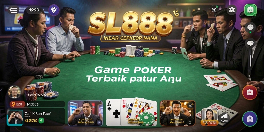 Screenshot gameplay SL888 menampilkan aksi seru permainan Poker.