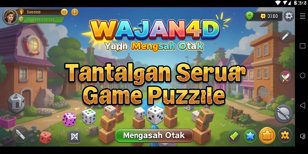 Tampilan gameplay menantang dalam WAJAN4D yang penuh warna.