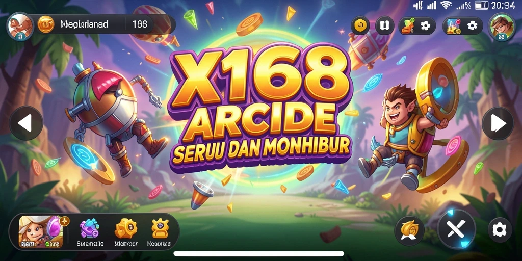 Tampilan gameplay X168 yang menarik dan penuh warna.